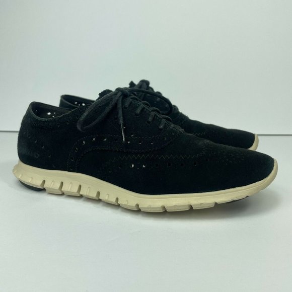 Cole Haan Zerogrand Suede Wingtip Oxford Shoes - Picture 1 of 8